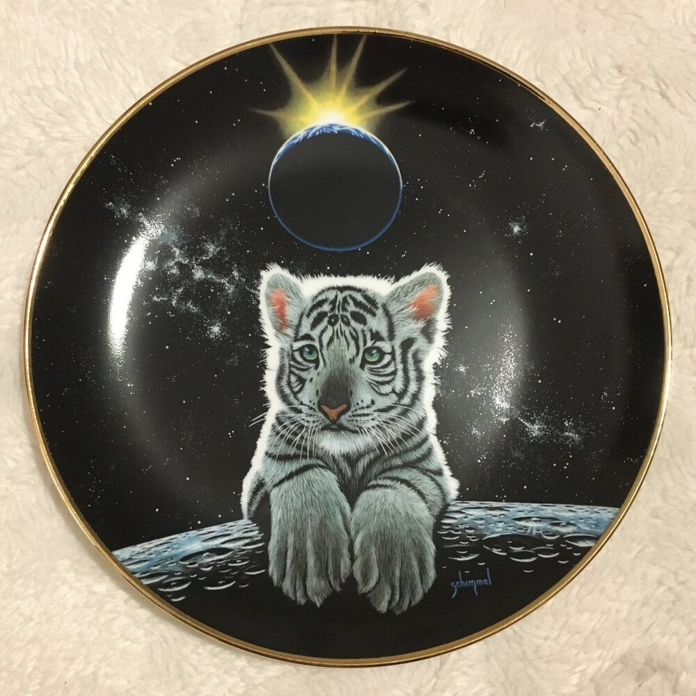 90s Schim Schimmel The Crown Jewel Promise of A New World White Tiger Plate 1993